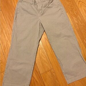 Dockers Women's Striped Capris - Beige and White